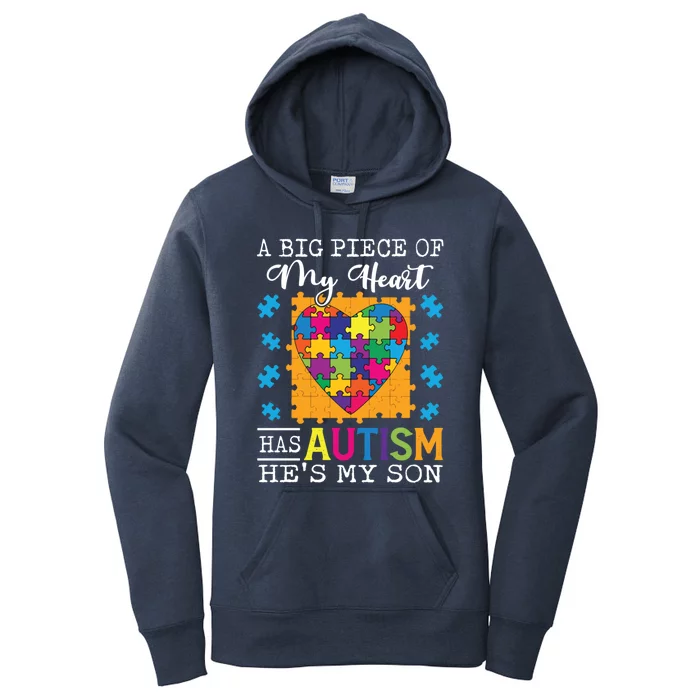 A Piece Of My Heart Has Autism My Son Gift Women's Pullover Hoodie