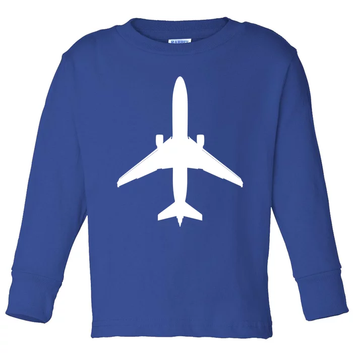 Airline Pilot Off Duty Jet Airplane Gift Toddler Long Sleeve Shirt