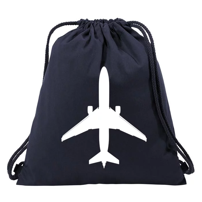 Airline Pilot Off Duty Jet Airplane Gift Drawstring Bag