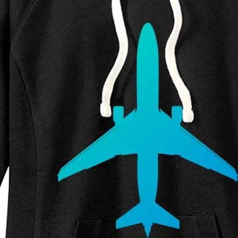 Airline Pilot Off Duty Jet Airplane Gift Women's Fleece Hoodie