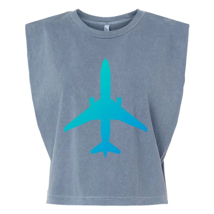 Airline Pilot Off Duty Jet Airplane Gift Garment-Dyed Women's Muscle Tee