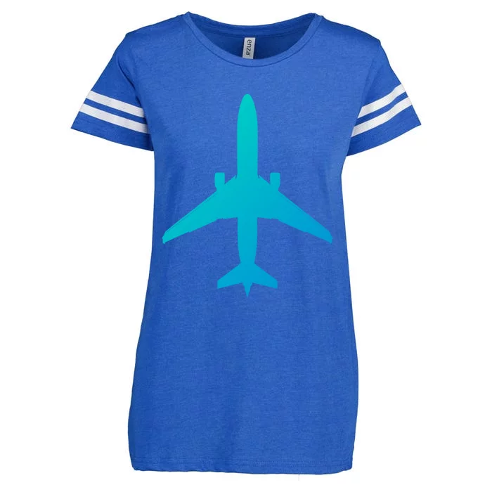 Airline Pilot Off Duty Jet Airplane Gift Enza Ladies Jersey Football T-Shirt