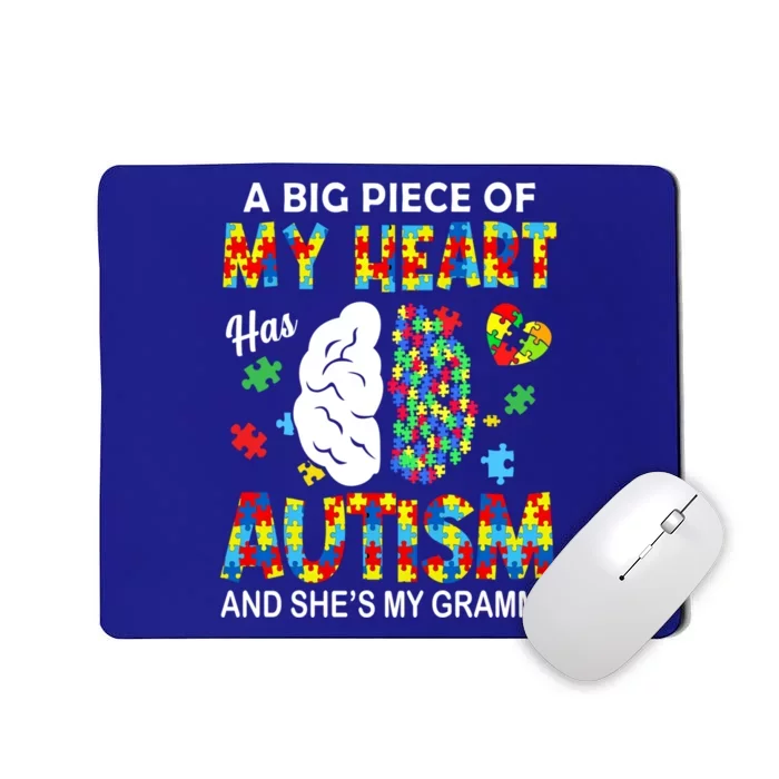 A Piece Of My Heart Has Autism My Grammy Gift Mousepad