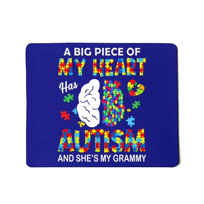 A Piece Of My Heart Has Autism My Grammy Gift Mousepad