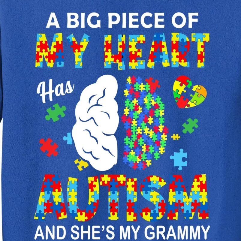 A Piece Of My Heart Has Autism My Grammy Gift Tall Sweatshirt