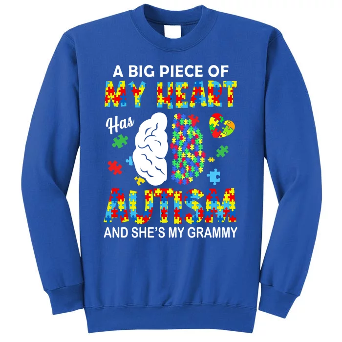 A Piece Of My Heart Has Autism My Grammy Gift Tall Sweatshirt