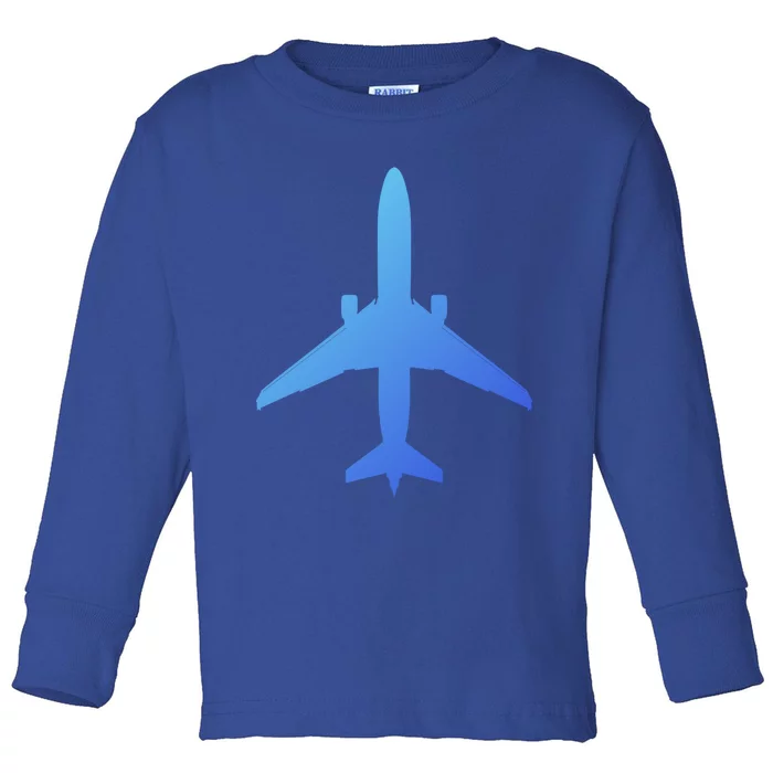 Airline Pilot Off Duty Jet Airplane Gift Toddler Long Sleeve Shirt