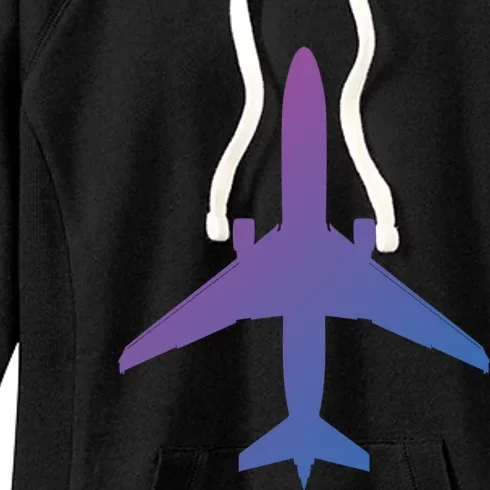 Airline Pilot Off Duty Jet Airplane Gift Women's Fleece Hoodie