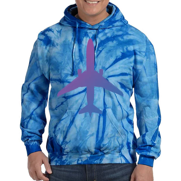 Airline Pilot Off Duty Jet Airplane Gift Tie Dye Hoodie