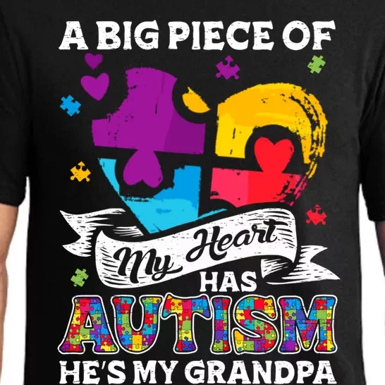 A Piece Of My Heart Has Autism My Grandpa Gift Pajama Set