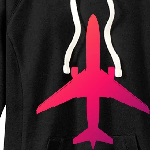 Airline Pilot Off Duty Jet Airplane Gift Women's Fleece Hoodie