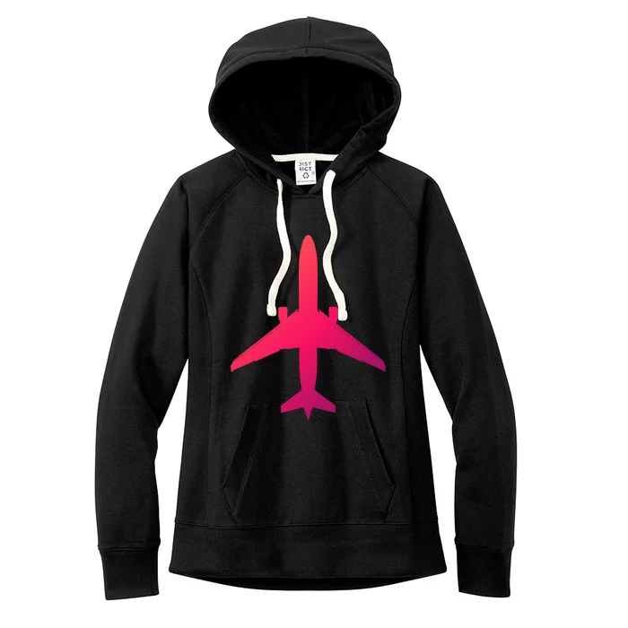 Airline Pilot Off Duty Jet Airplane Gift Women's Fleece Hoodie