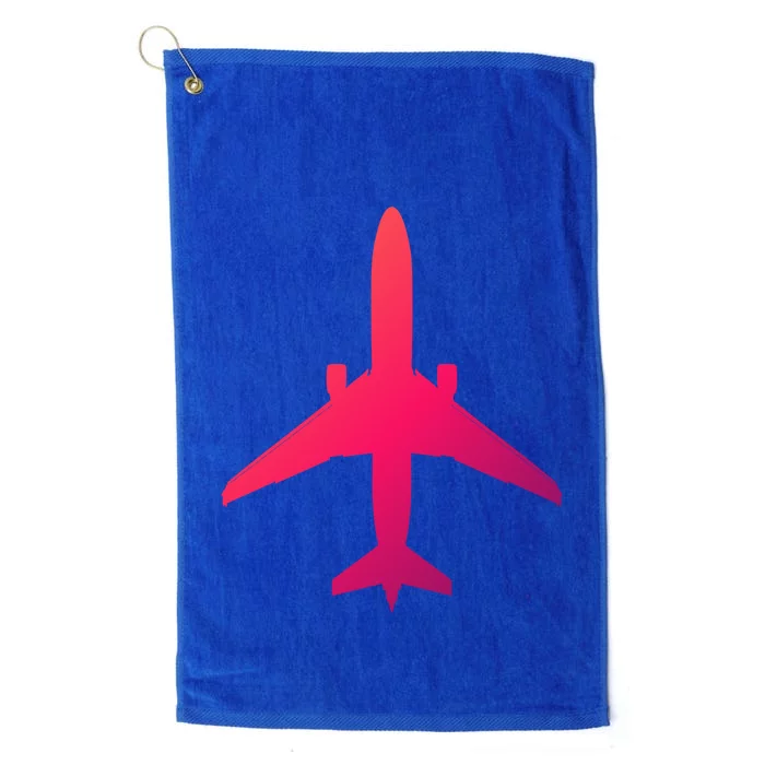 Airline Pilot Off Duty Jet Airplane Gift Platinum Collection Golf Towel