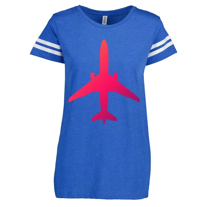 Airline Pilot Off Duty Jet Airplane Gift Enza Ladies Jersey Football T-Shirt