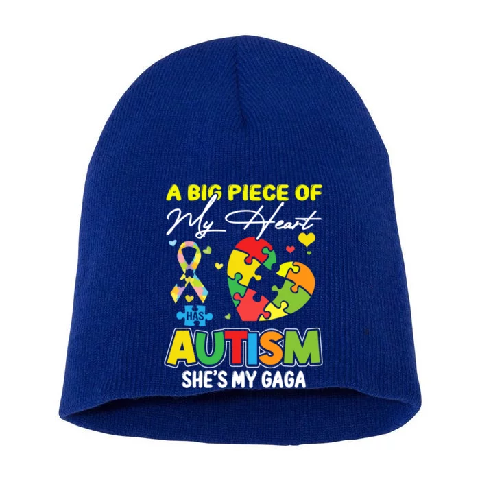 A Piece Of My Heart Has Autism My Gaga Funny Gift Short Acrylic Beanie