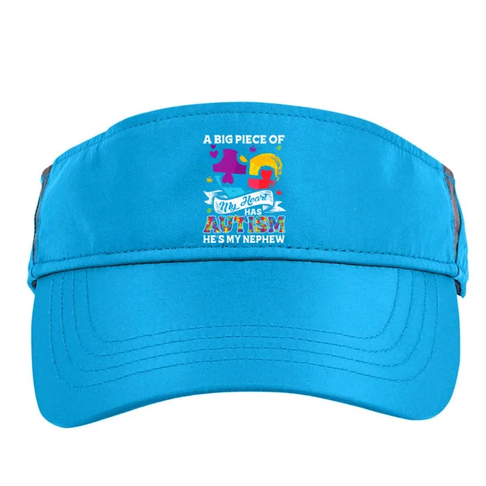 A Piece Of My Heart Has Autism My Nephew Gift Adult Drive Performance Visor