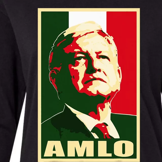 Amlo President Of Mexico Womens Cotton Relaxed Long Sleeve T-Shirt