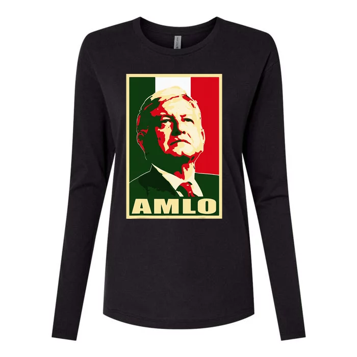 Amlo President Of Mexico Womens Cotton Relaxed Long Sleeve T-Shirt