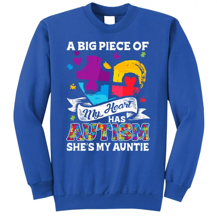 A Piece Of My Heart Has Autism My Auntie Gift Sweatshirt