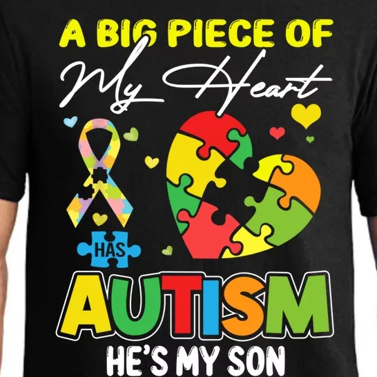 A Piece Of My Heart Has Autism My Son Funny Gift Pajama Set