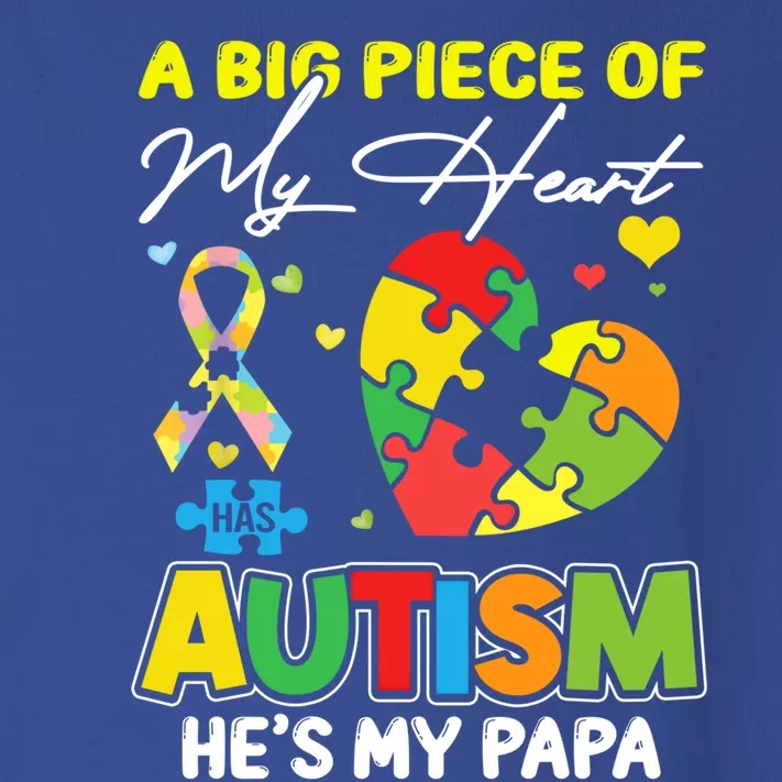 A Piece Of My Heart Has Autism My Papa Great Gift Toddler Long Sleeve Shirt