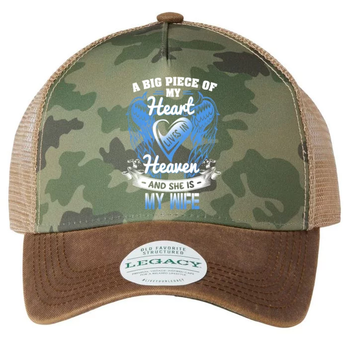 A Piece Of My Heart Lives In Heaven Wife Missed Memory Wife Gift Legacy Tie Dye Trucker Hat