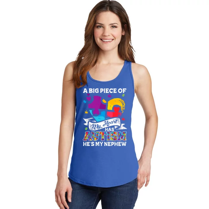 A Piece Of My Heart Has Autism My Nephew Gift Ladies Essential Tank