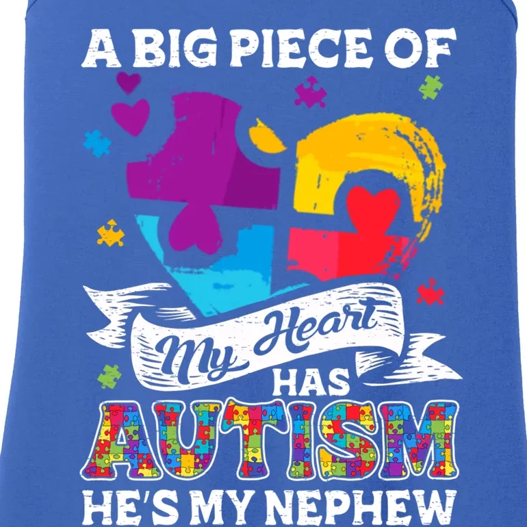 A Piece Of My Heart Has Autism My Nephew Gift Ladies Essential Tank