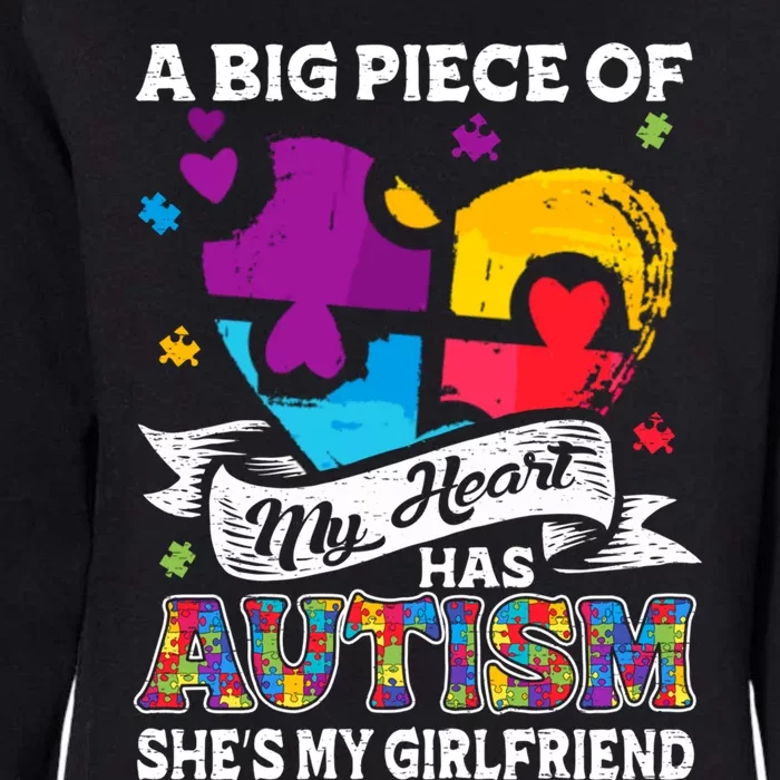 A Piece Of My Heart Has Autism My Friend Funny Gift Womens California Wash Sweatshirt