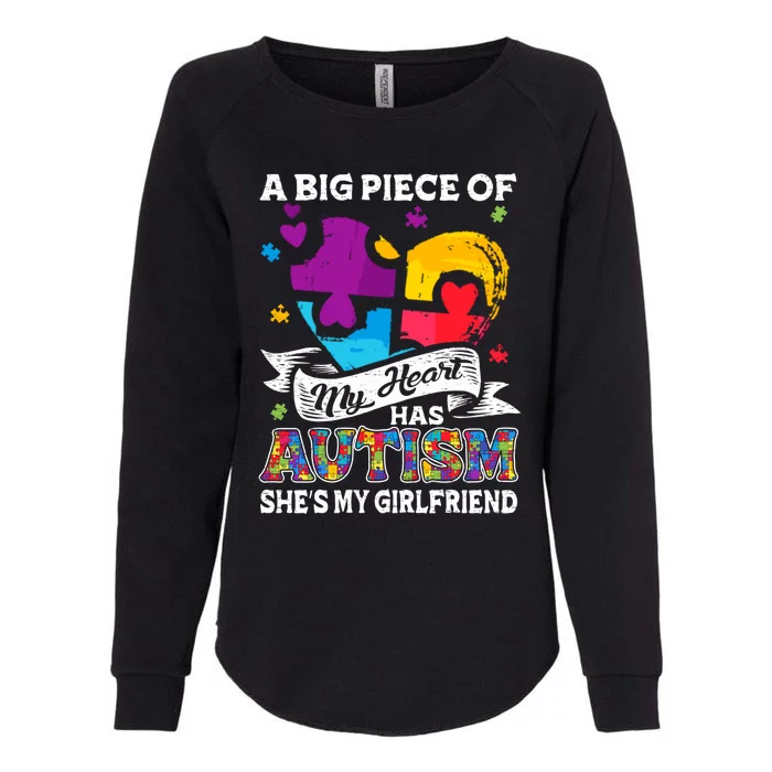 A Piece Of My Heart Has Autism My Friend Funny Gift Womens California Wash Sweatshirt