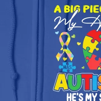 A Piece Of My Heart Has Autism My Son Gift Full Zip Hoodie