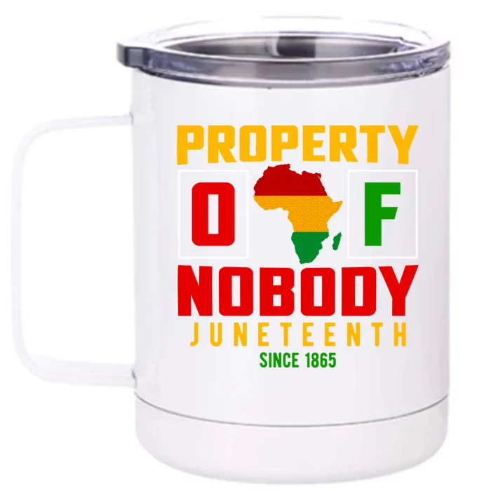 Africa Property Of Nobody Junenth Since 1865 Gift Front & Back 12oz Stainless Steel Tumbler Cup