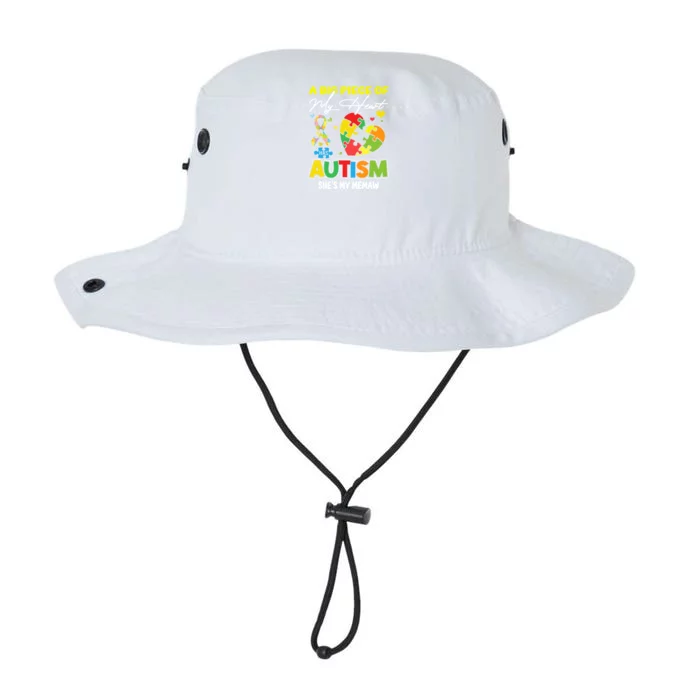 A Piece Of My Heart Has Autism My Memaw Gift Legacy Cool Fit Booney Bucket Hat