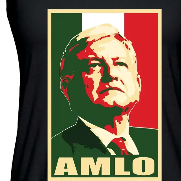 Amlo President Of Mexico Ladies Essential Flowy Tank