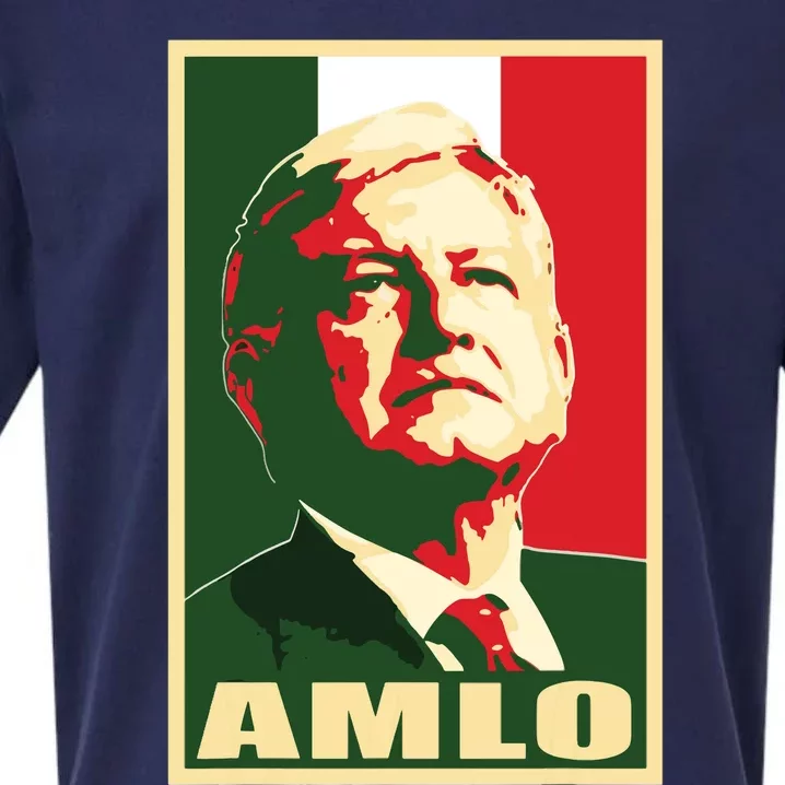 Amlo President Of Mexico Sueded Cloud Jersey T-Shirt