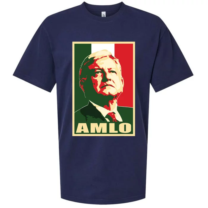 Amlo President Of Mexico Sueded Cloud Jersey T-Shirt