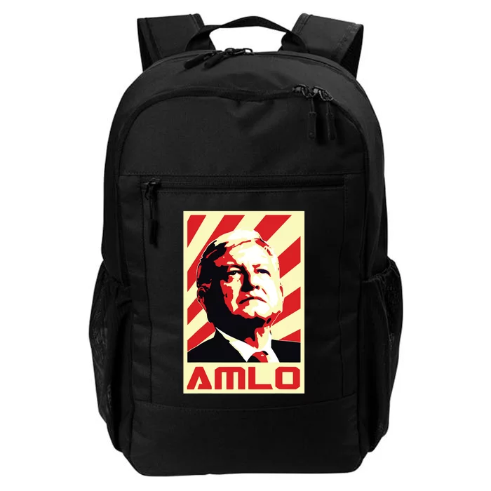 Amlo President Of Mexico Retro Propaganda Daily Commute Backpack