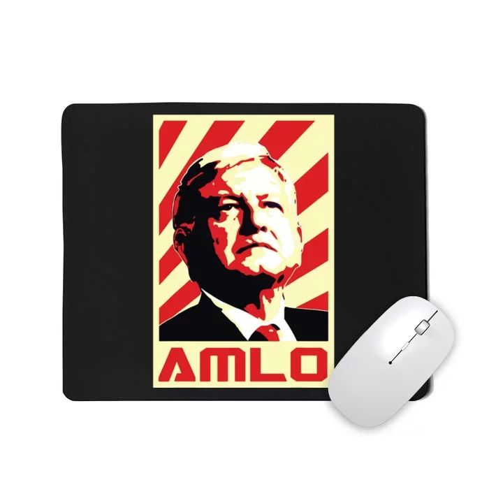 Amlo President Of Mexico Retro Propaganda Mousepad