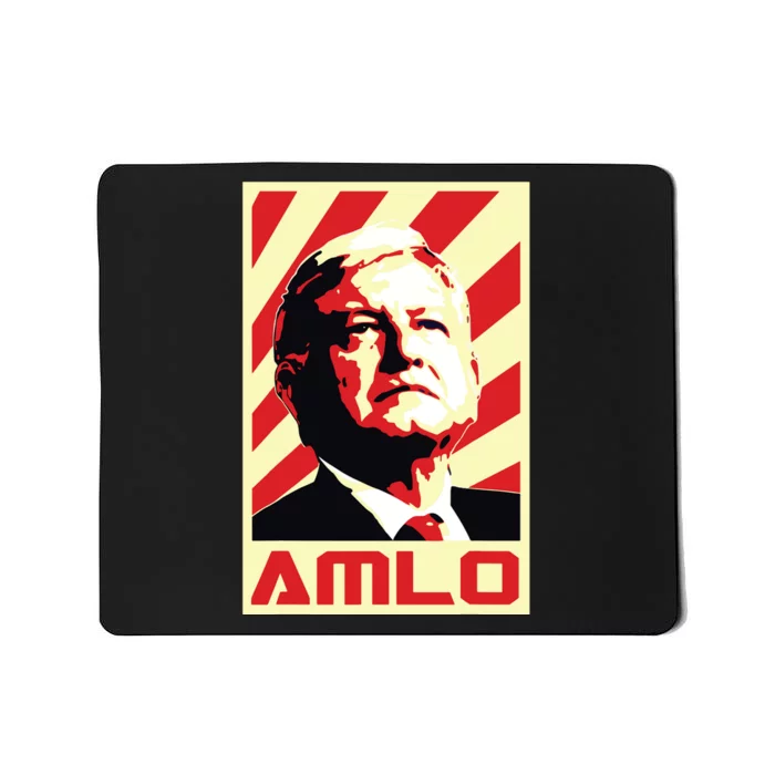 Amlo President Of Mexico Retro Propaganda Mousepad