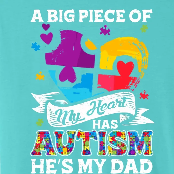 A Piece Of My Heart Has Autism My Dad Gift ChromaSoft Performance T-Shirt