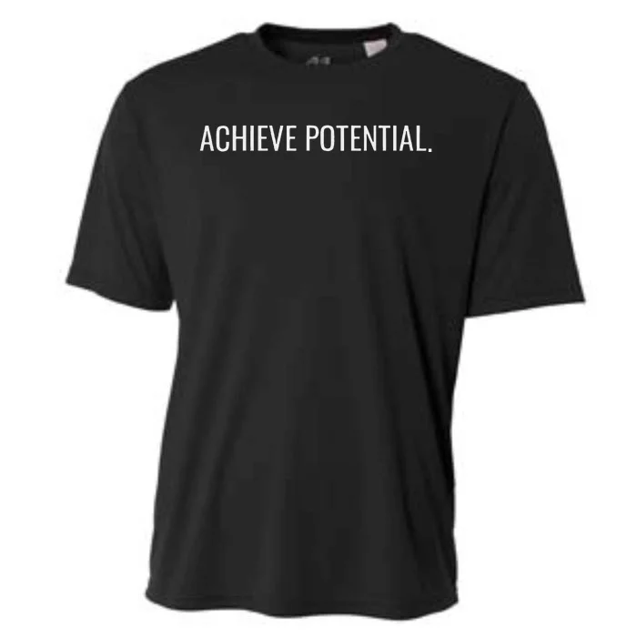 Achieve Potential Optimistic And Inspirational Message Cooling Performance Crew T-Shirt