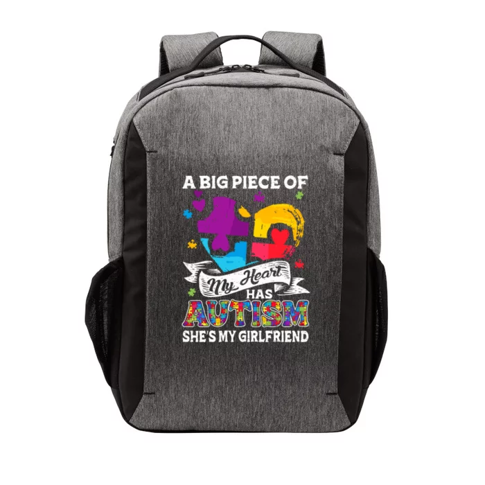 A Piece Of My Heart Has Autism My Friend Gift Vector Backpack