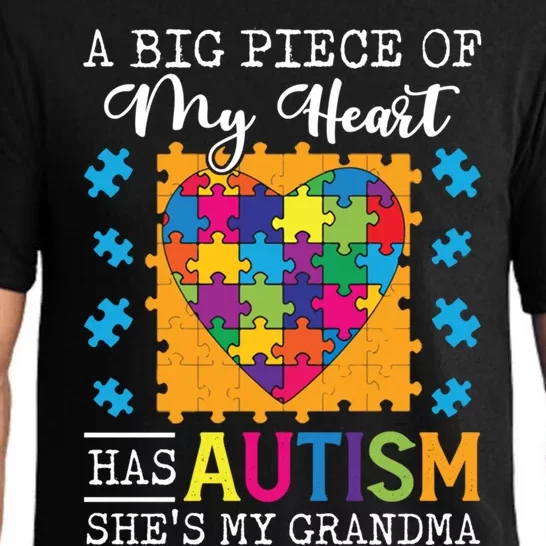 A Piece Of My Heart Has Autism My Grandma Gift Pajama Set