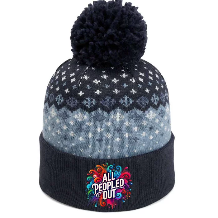 All Peopled Out The Baniff Cuffed Pom Beanie