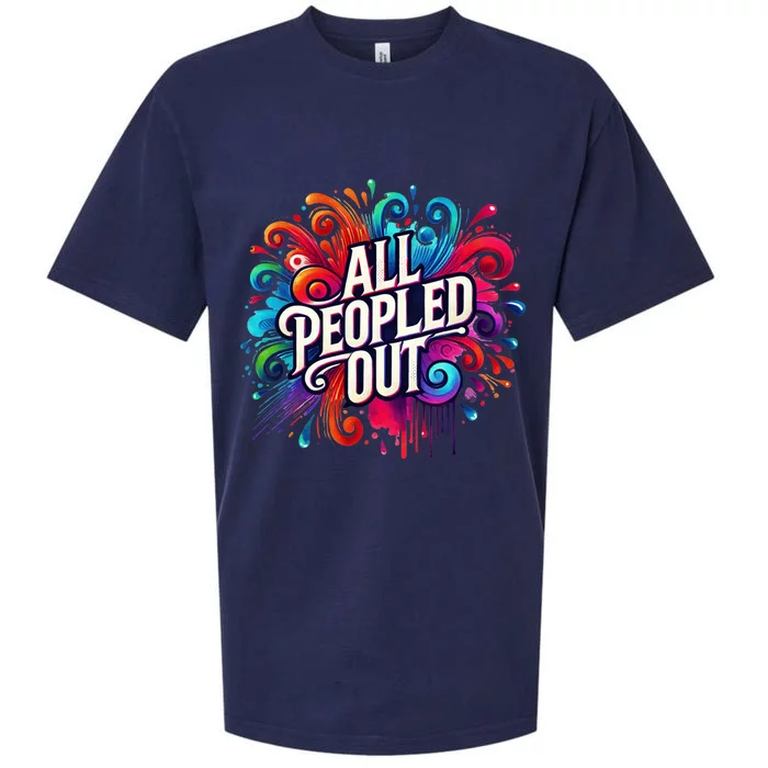 All Peopled Out Sueded Cloud Jersey T-Shirt