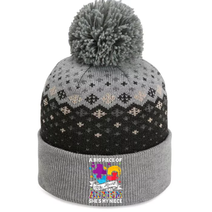 A Piece Of My Heart Has Autism My Niece Meaningful Gift The Baniff Cuffed Pom Beanie