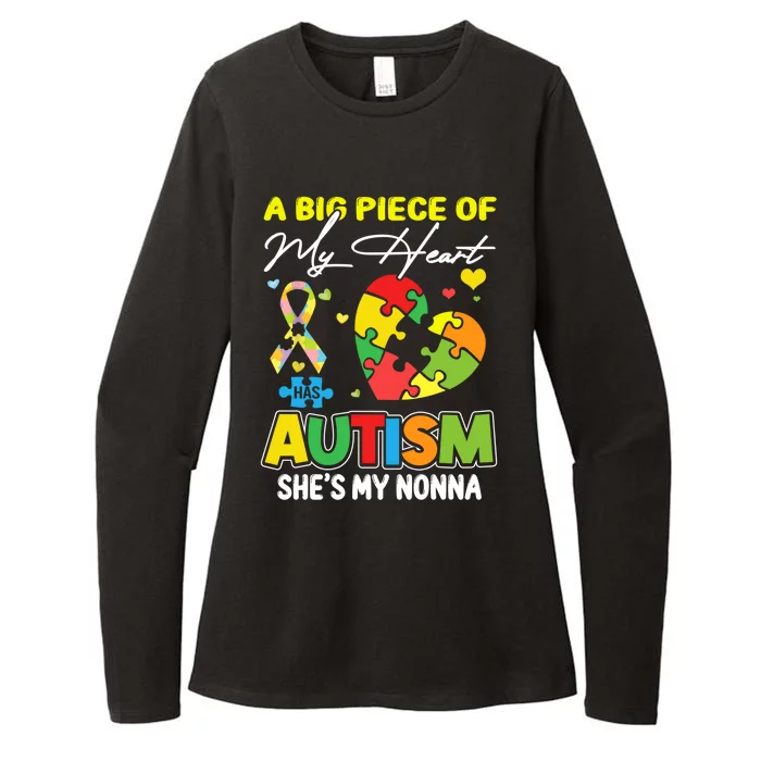 A Piece Of My Heart Has Autism My Nonna Cool Gift Womens CVC Long Sleeve Shirt