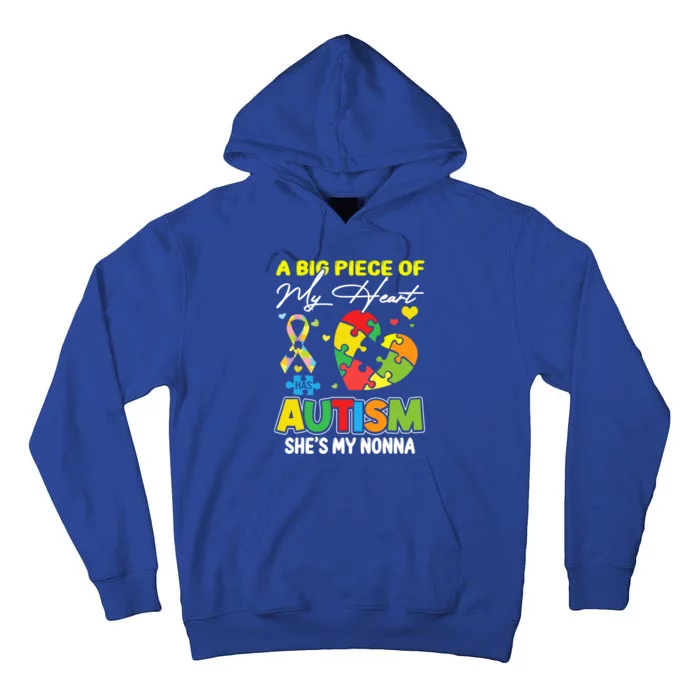 A Piece Of My Heart Has Autism My Nonna Cool Gift Tall Hoodie