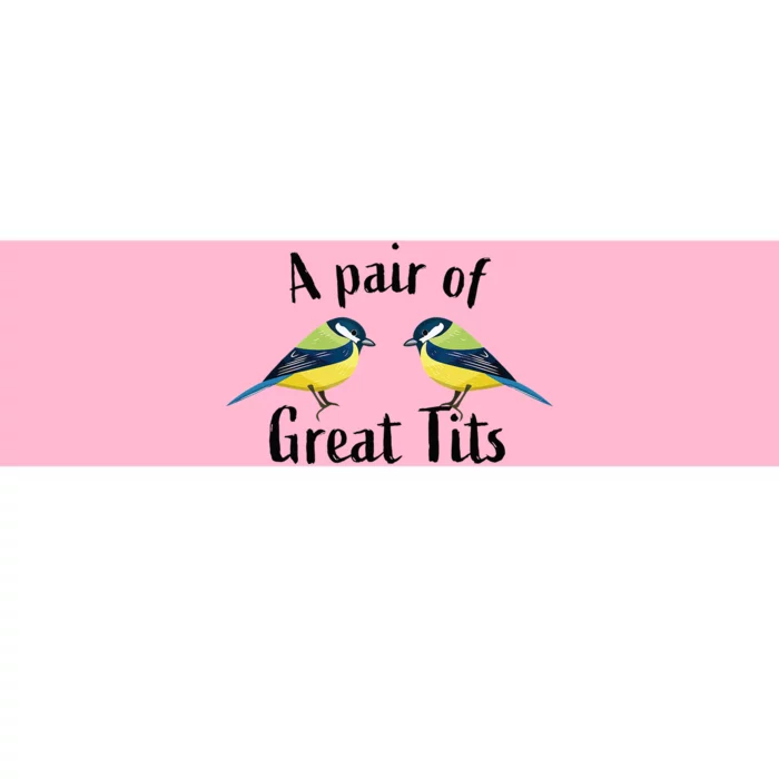 A Pair Of Great Tits Funny Bird Gift Bumper Sticker