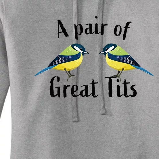 A Pair Of Great Tits Funny Bird Gift Women's Pullover Hoodie